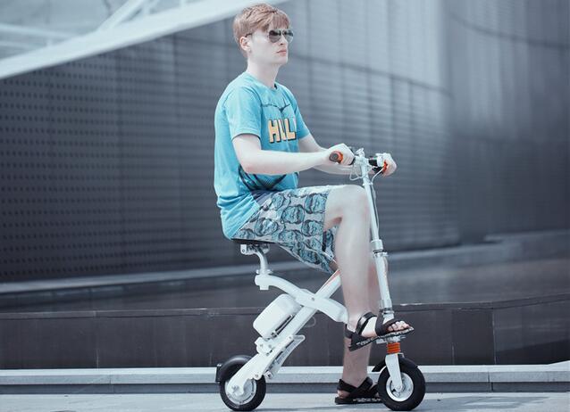 Airwheel electric folding bike reaches the ultimate in the portability. For previous models, it only can pack away partially. 